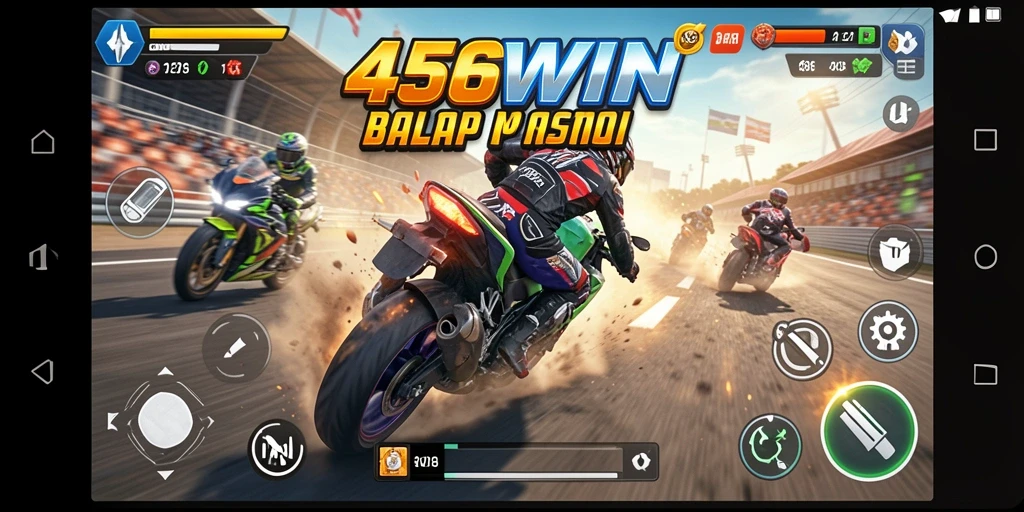 Tangkapan layar <strong>456WIN</strong> yang menunjukkan aksi balapan motor yang mendebarkan.