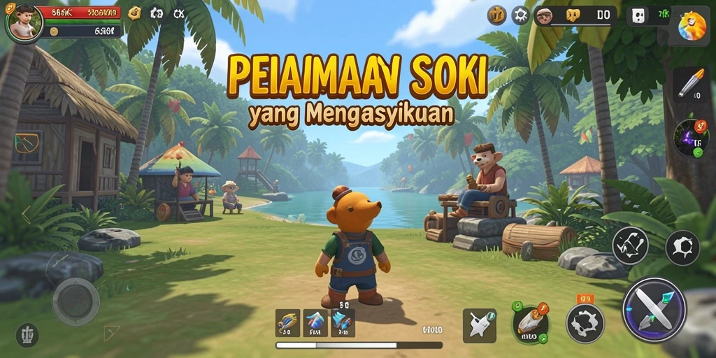 Screenshot gameplay 66K menampilkan karakter dan level yang menarik.