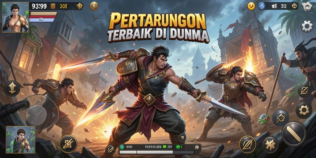 Gameplay pertarungan yang seru dan mendebarkan di 9399.