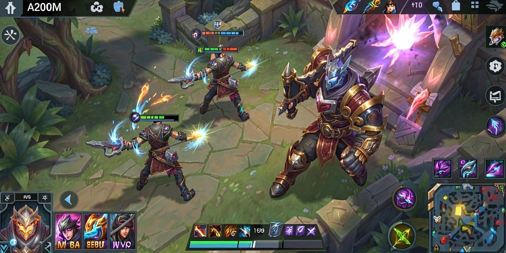 Gameplay A200M yang seru dan strategis.