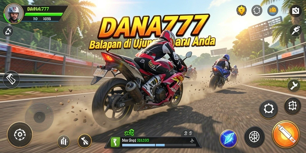 Gameplay seru DANA777 dengan balapan motor yang mendebarkan.