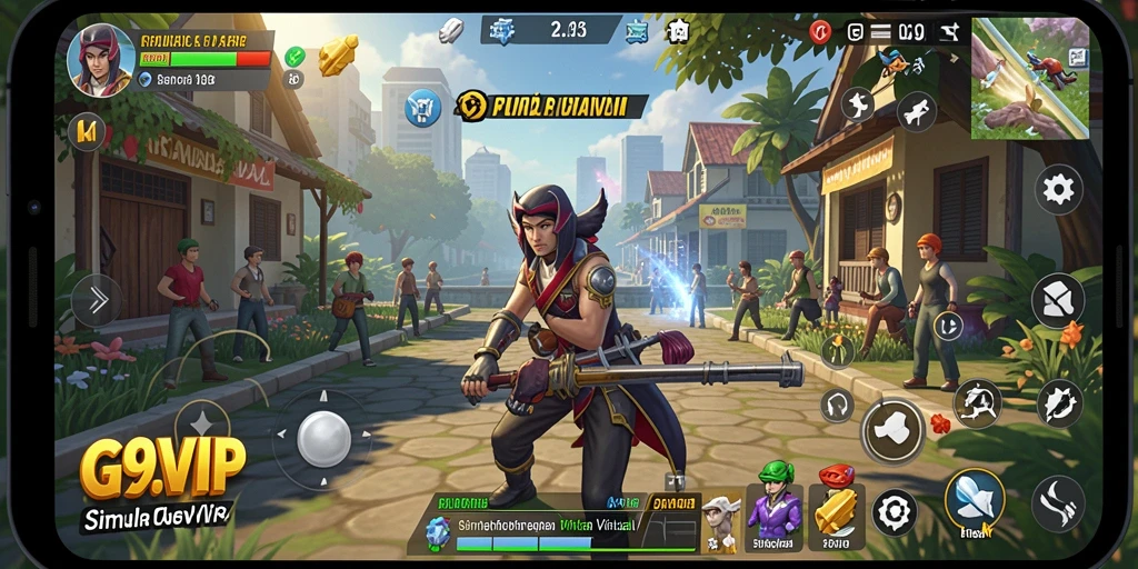 Tampilan gameplay G9VIP yang menampilkan interaksi sosial dan aktivitas seru.