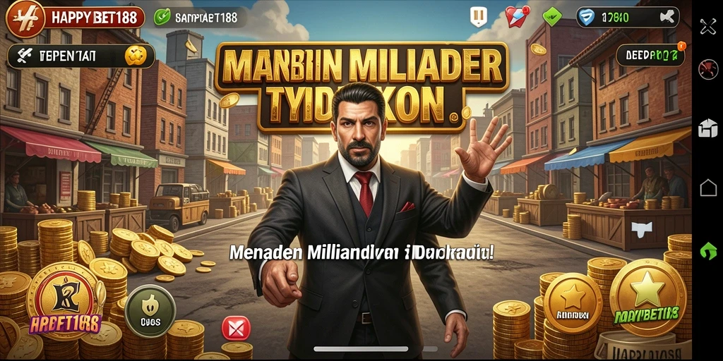 Gameplay seru dan strategis dalam HAPPYBET188 dengan elemen Tycoon.