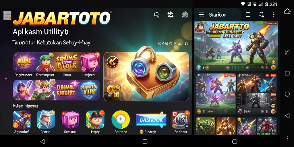 Screenshot JABARTOTO menampilkan antarmuka aplikasi Utility yang sederhana dan efektif.