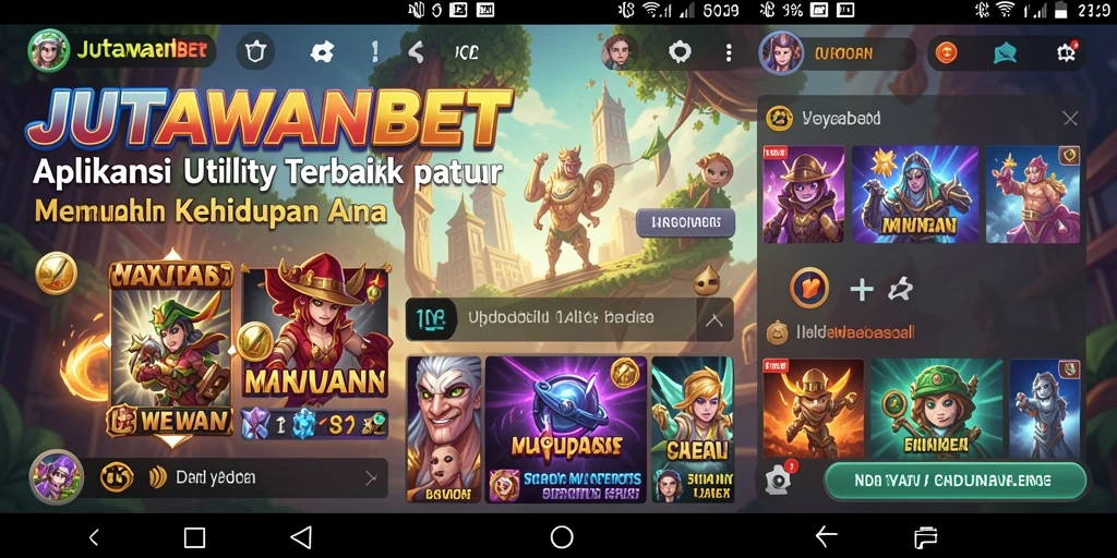 Screenshot JUTAWANBET menampilkan antarmuka pengguna yang sederhana dan intuitif.