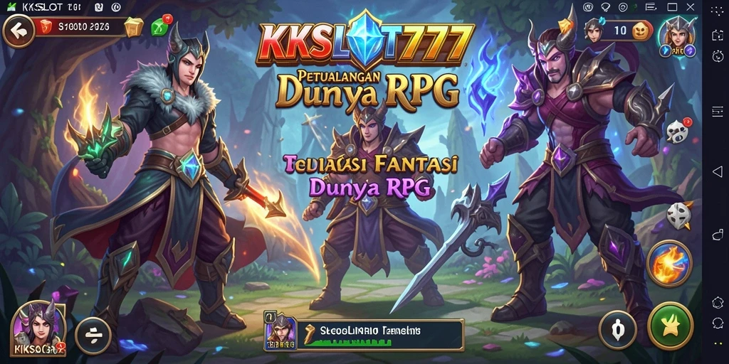 Tangkapan layar gameplay KKSLOT777 yang menampilkan aksi petualangan RPG.