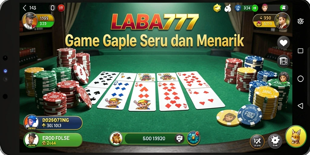 Tampilan gameplay seru game Gaple LABA777.