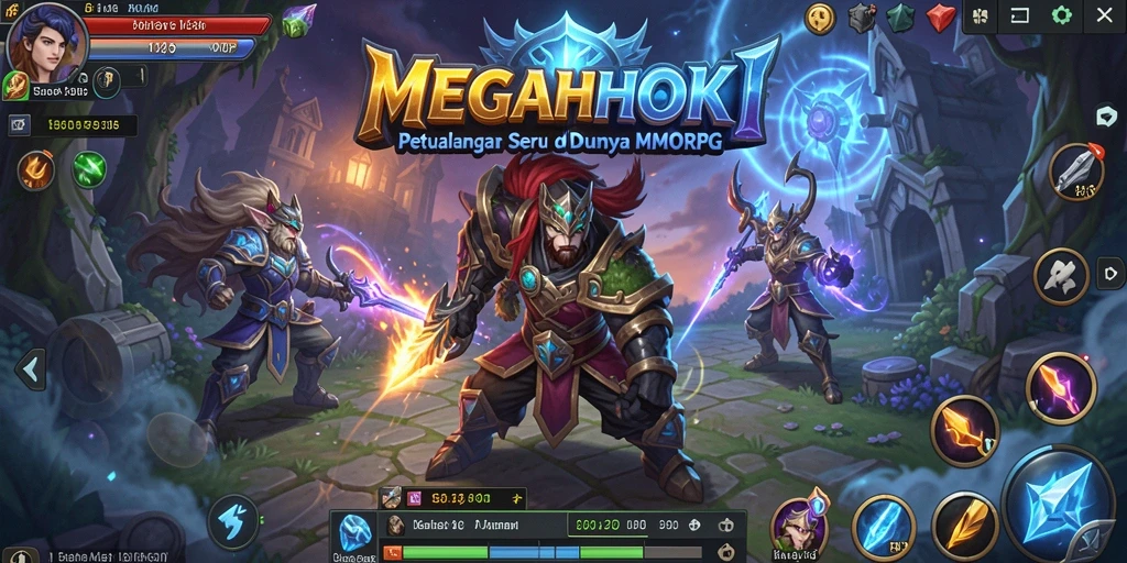 Tampilan menakjubkan dari gameplay MEGAHOKI dengan karakter dan monster
