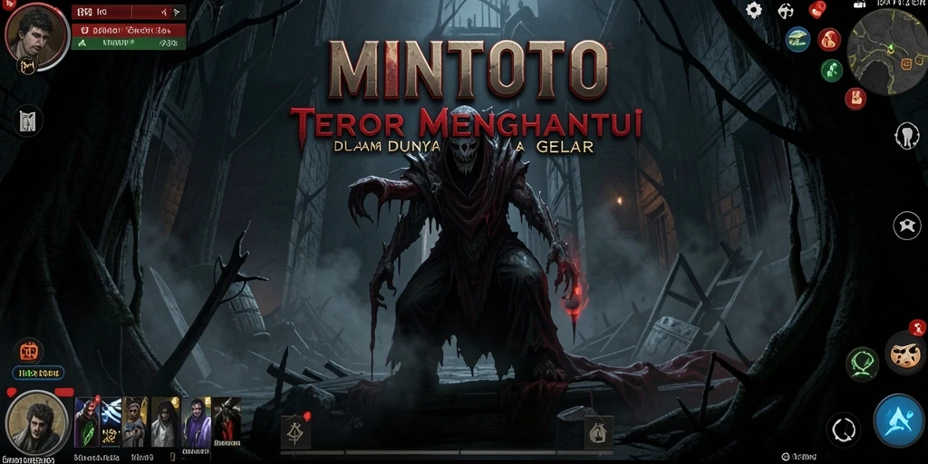 Screenshot menampilkan momen menegangkan saat menghadapi hantu.
