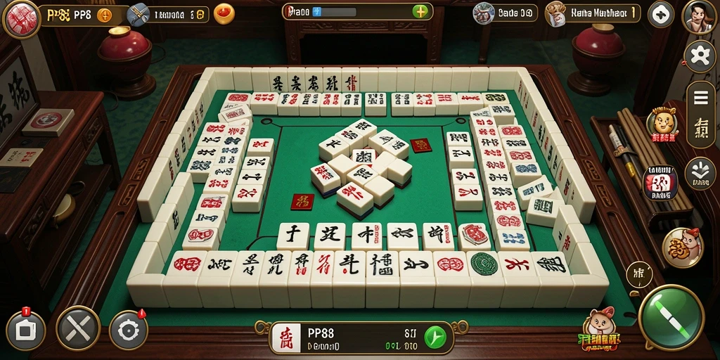 Tampilan screenshot dari gameplay PP88 yang menarik dan penuh strategi Mahjong.