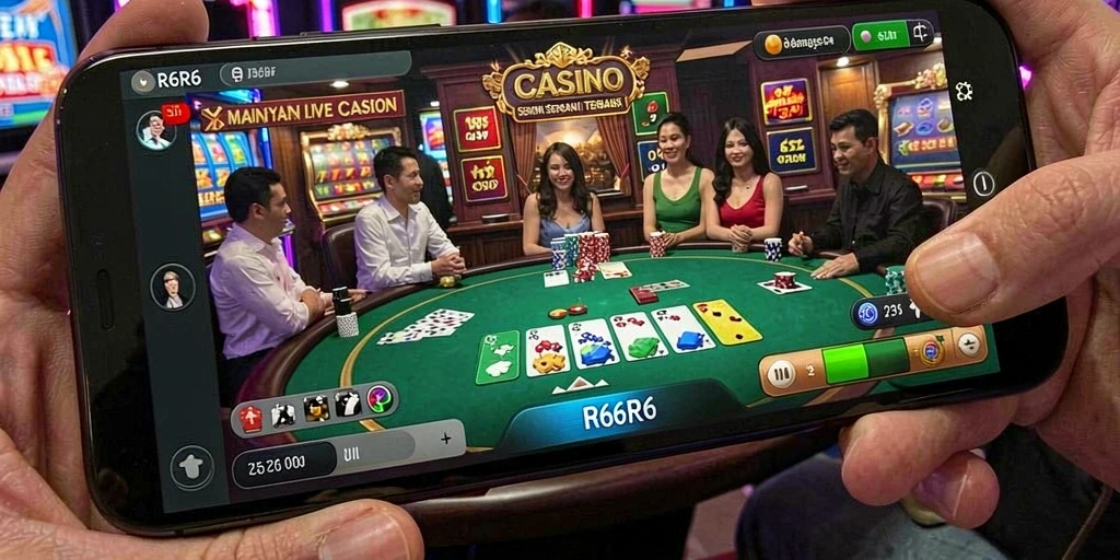 Gameplay R6R6 yang menarik dalam suasana Live Casino.