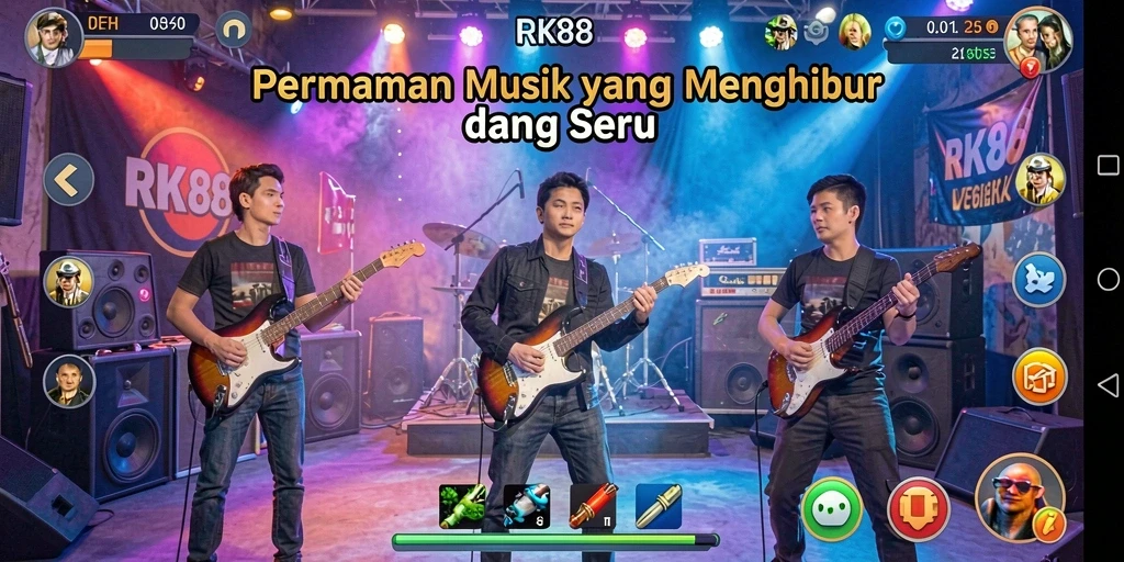 Tampilan gameplay RK88 yang penuh warna dan dinamis.