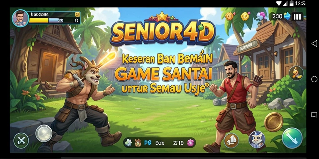 Tampilan gameplay SENIOR4D yang menarik dan menghibur.