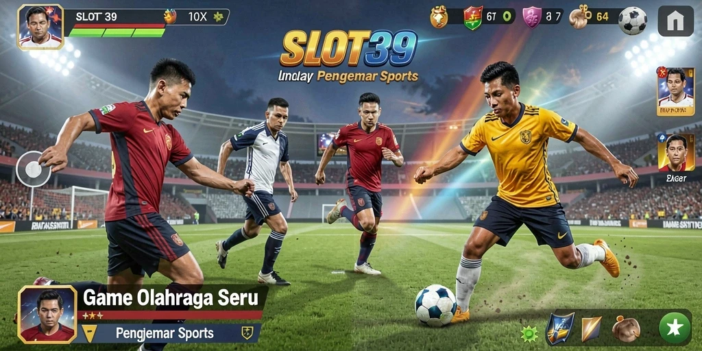 Tampilan gameplay SLOT39 yang penuh aksi dan strategi olahraga.