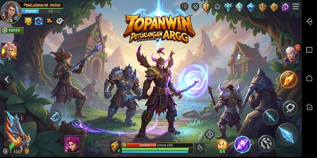 Tampilan gameplay menarik di dunia petualangan TOPANWIN.