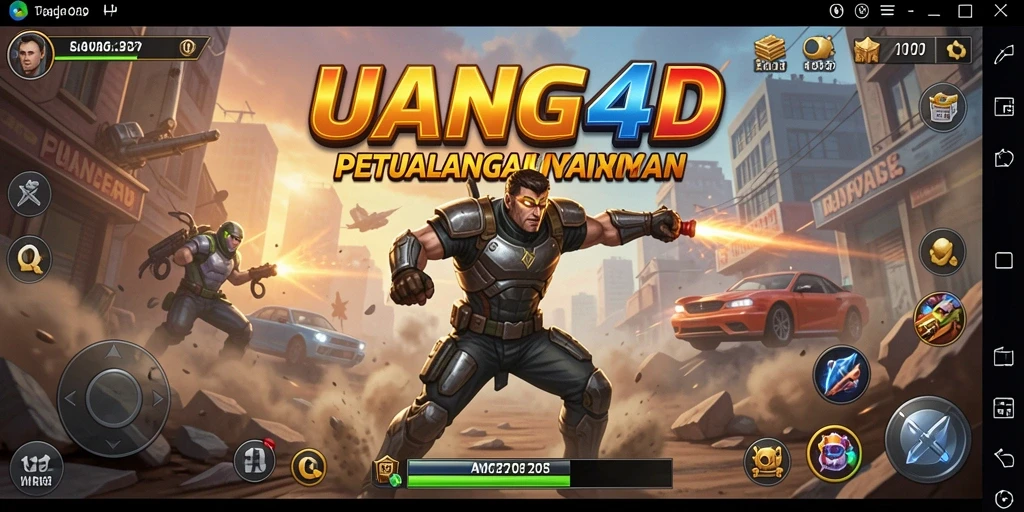 Tampilan gameplay yang intens dan mendebarkan dari UANG4D.
