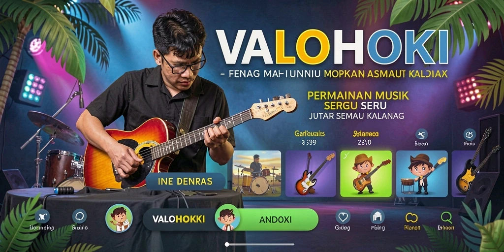 Screenshot gameplay VALOHOKI yang menampilkan pengalaman musik interaktif.