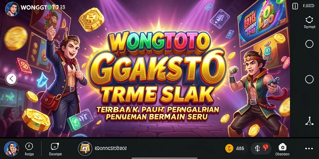 Screenshot gameplay Slot WONGTOTO yang menampilkan putaran kemenangan.