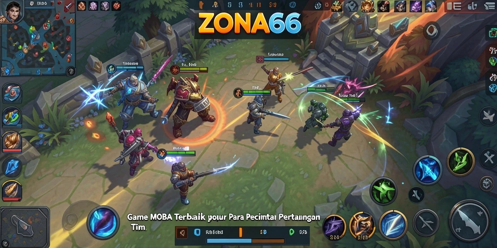 Tangkapan layar gameplay ZONA66 yang intens dan strategis.